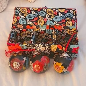 Vera Bradley Happy Snails Ornament Trio NWT